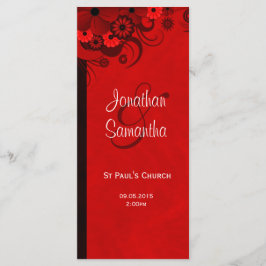 Plantillas del programa de bodas florales blancas