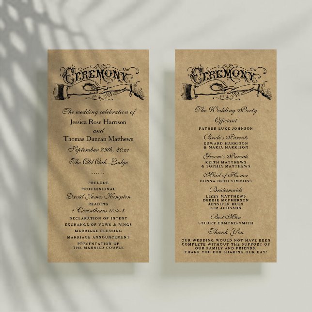 Plantillas del programa de ceremonias de Boda de K (Subido por el creador)