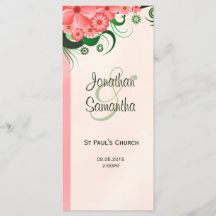 Plantillas del programa Hibiscus Floral Pink Weddi