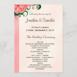 Plantillas del programa Hibiscus Floral Pink Weddi