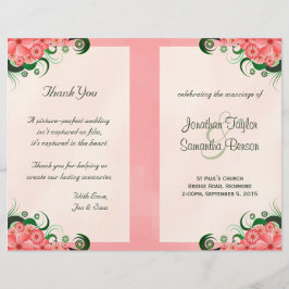 Plantillas del programa Hibiscus Floral Pink Weddi