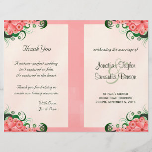 Plantillas del programa Hibiscus Floral Pink Weddi