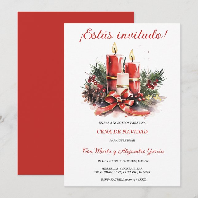 Plantillas Fiestas de Navidad Personalizadas (Anverso / Reverso)