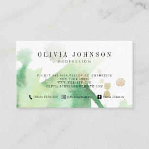 Plantillas Tarjetas de presentación Green Gold Wa