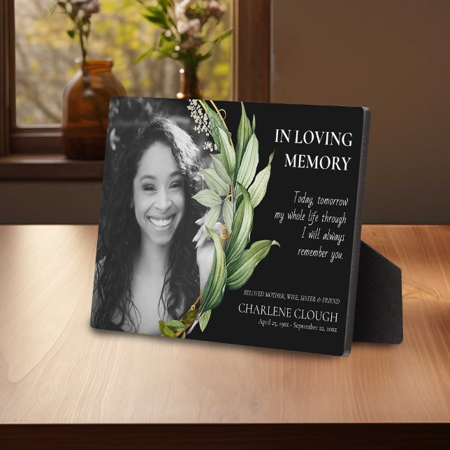 Plaque de fotos conmemorativas | Marco de follaje  (Subido por el creador)