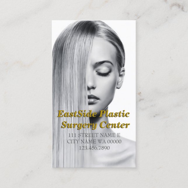 Plastic Surgeon Cosmetic Medical Spa Tarjeta de pr (Anverso)