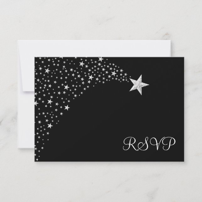Plata Black Calling Stars Bat Mitzvah RSVP (Anverso)