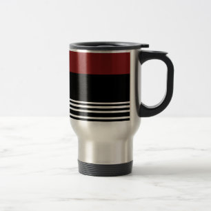 Plata de /Black/ > taza rojas del viaje del café