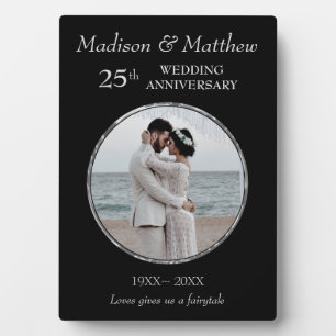 Plata de foto personalizado y placa de aniversario