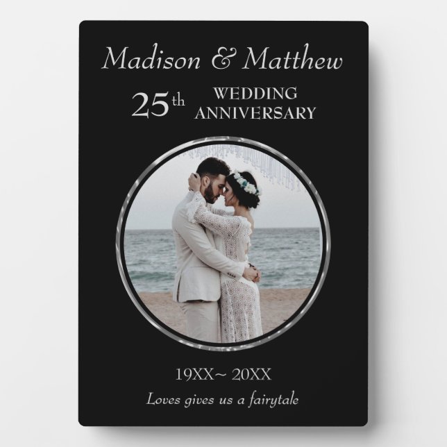 Plata de foto personalizado y placa de aniversario (Frente)