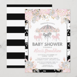 Plata de la invitación de Baby Shower del carrusel