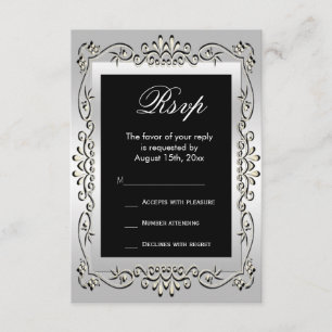 Plata elegante 60.a RSVP que se casa