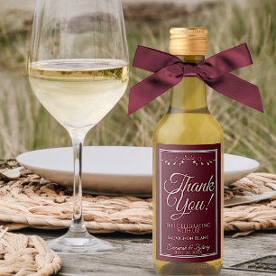 Plata en el Boda de Borgoña Gracias Mini