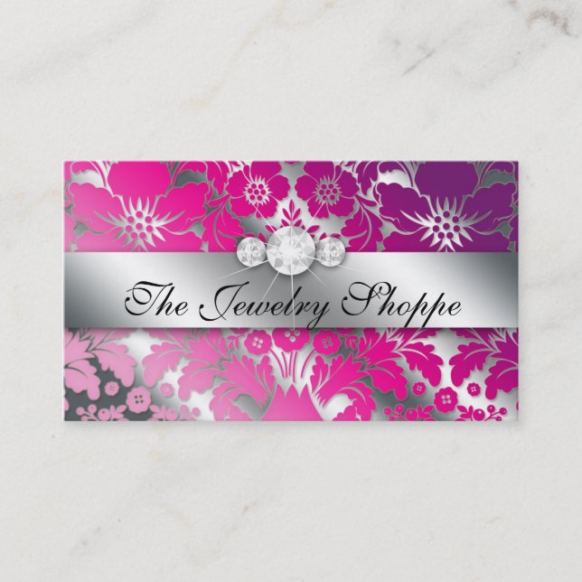 Plata floral PP del damasco de la tarjeta de (Anverso)