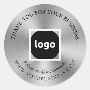 Plata   Gracias   Pegatinas de LOGO de negocios