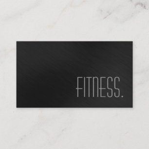 Plata Gris Gris Moderno Fonts Fitness Tarjeta de N