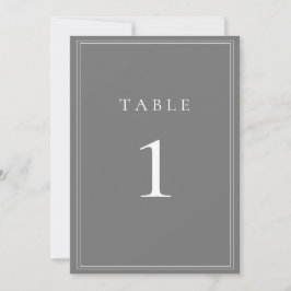 Plata Gris Número de mesa Minimalista moderna