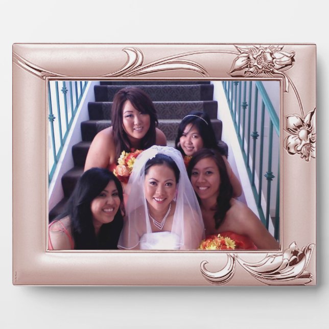 Plata Lilac Bridesmaid Añadir placa fotográfica (Frente)