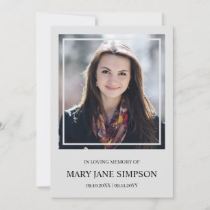 Plata lisa en memoria amorosa Foto funeral