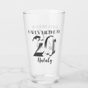 plata metálica 20 cumpleaños