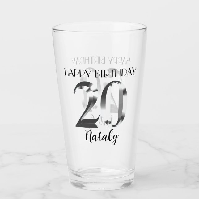plata metálica 20 cumpleaños (Anverso)