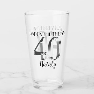 plata metálica 40 cumpleaños