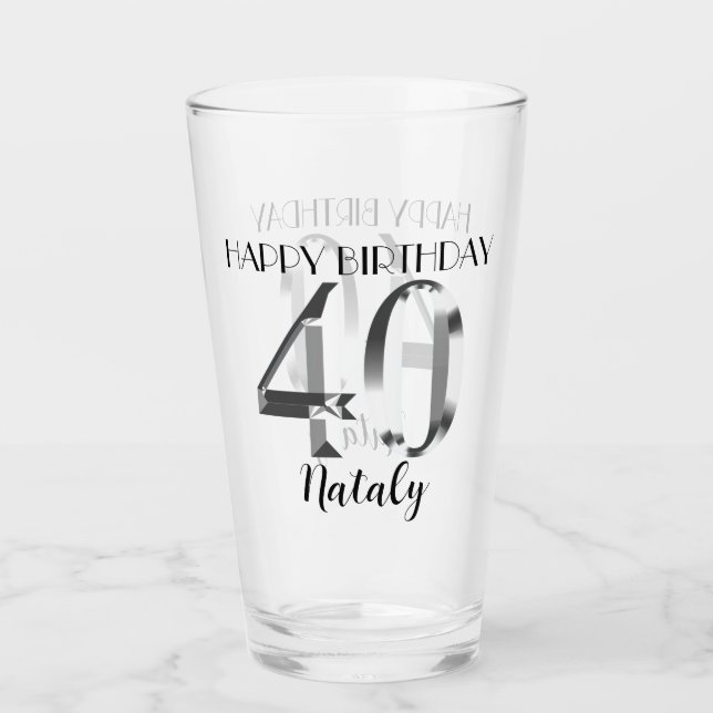 plata metálica 40 cumpleaños (Anverso)