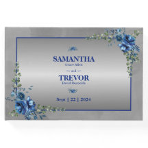 Plata metálica, sueños del libro de invitados azul