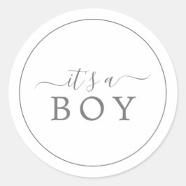 Plata minimalista es un niño Pegatina de Baby Show