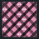 Plata rosa bonito - Mascota Bandana<br><div class="desc">Mascota Bandana. Con un elegante diseño de color rosa pastel. El color de fondo rosado puede cambiarse a cualquier color que desee. ⭐ 99% de mis diseños en mi tienda están hechos en capas. Esto facilita el redimensionar y mover los gráficos y el texto para que encajen perfectamente en cada...</div>