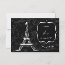 plata Torre Eiffel french rsvp estándar 3.5 x 5