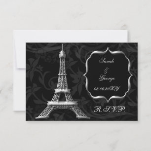 plata Torre Eiffel french rsvp estándar 3.5 x 5