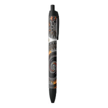 Plata y Naranja Mandelbrot con pluma Esfera Pen
