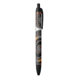 Plata y Naranja Mandelbrot con pluma Esfera Pen