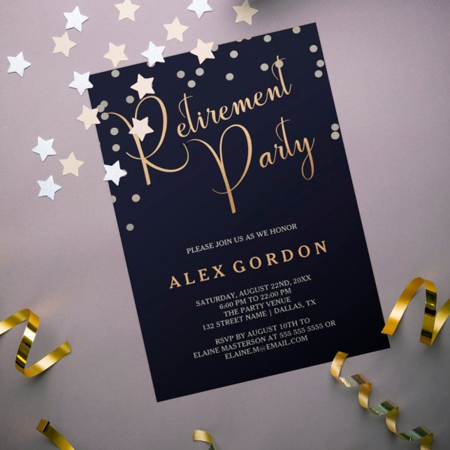 Plata y Oro | Confetti | Invitación del Fiesta de  (Subido por el creador)
