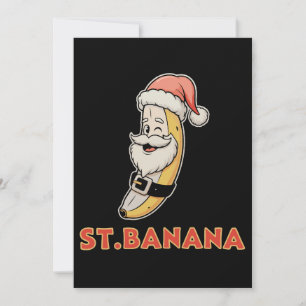 Plátano de Navidad Santa Divertido Vacaciones de N