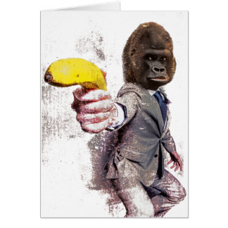 Plátano divertido del mono del juego del gorila de