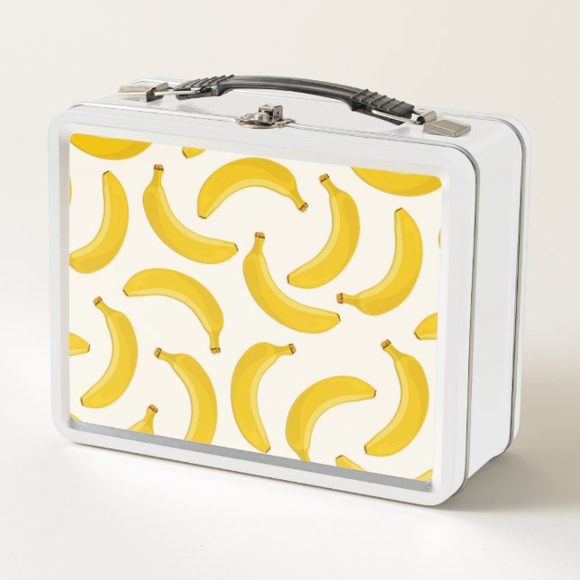 Plátanos Estampado de Frutas Tropicales, Amarillo  (Anverso)