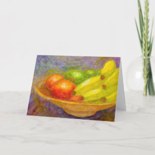 Plátanos, tomates y cales, tarjeta de felicitación