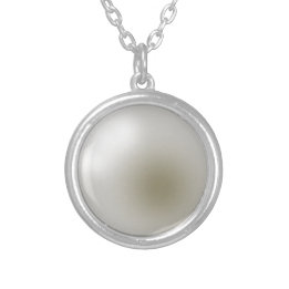 Plateado Collar de perla con baño de plata sterling clásico