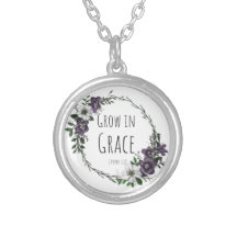 Collar de plata esterlina 'Crece en Gracia'
