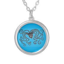 Collar de pulpo azul de inspiración griega