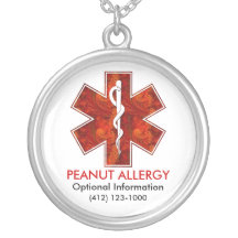 Collar médico de la alergia al cacahuete
