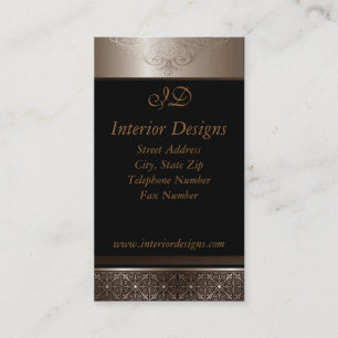 Platino en tarjetas de visita negras