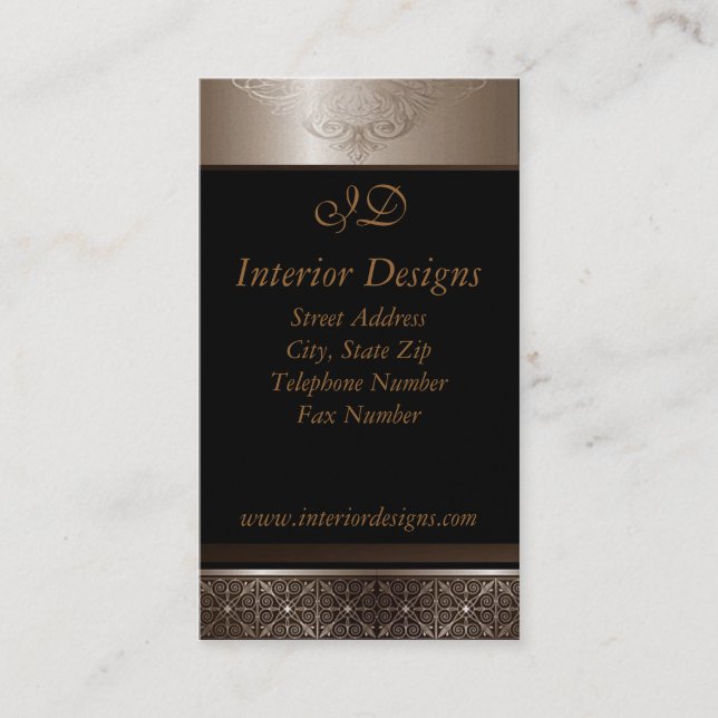 Platino en tarjetas de visita negras (Anverso)