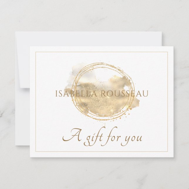 Platinum Gold Glitter Jewelry Gift Certificate (Anverso)