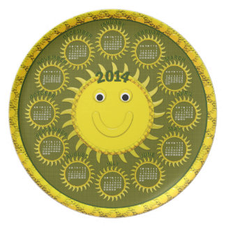 Plato Calendario 2014 Plate-Sunshine Face