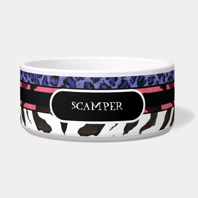 Plato de alimentación grande de la comida de perro (Frente)