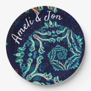 Plato de cena de oscura elegancia fractal