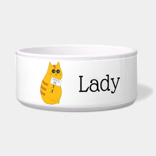 Plato de comida para gato Kawaii